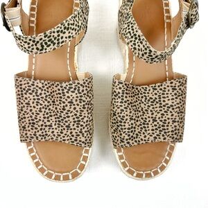 Universal Thread Morgan Espadrille Platform Sandals Size 9 Brown Leopard Print